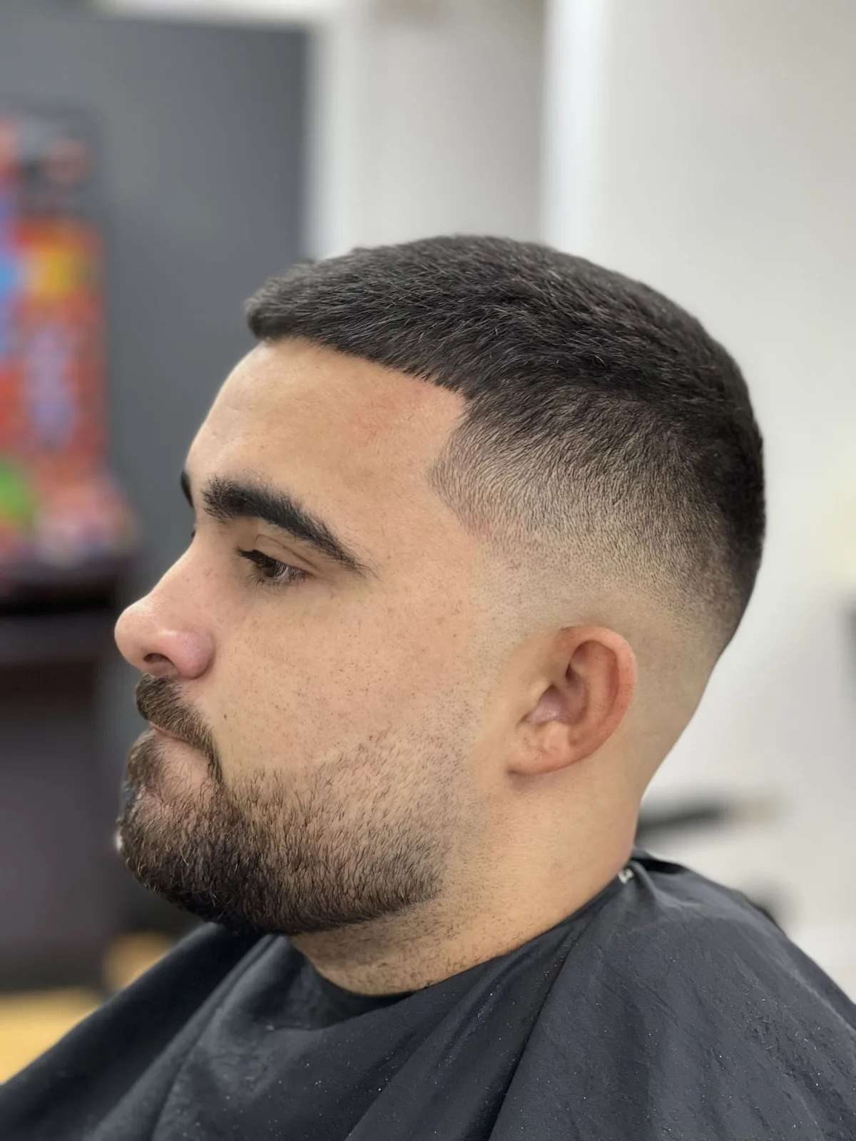 Low fade with beard trim
