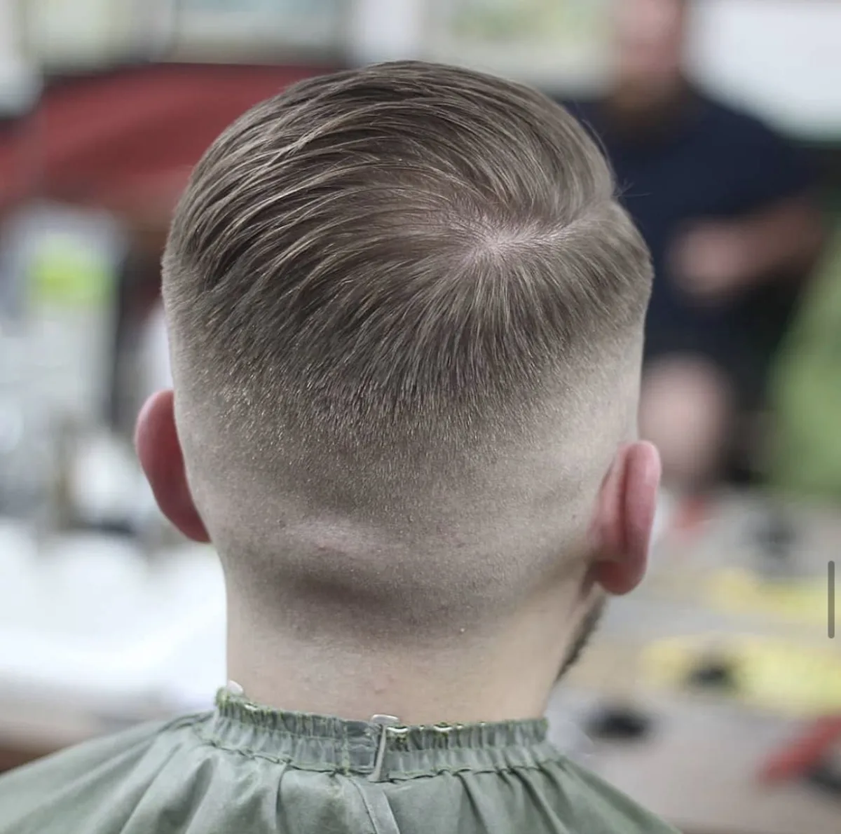Side part with mid fade